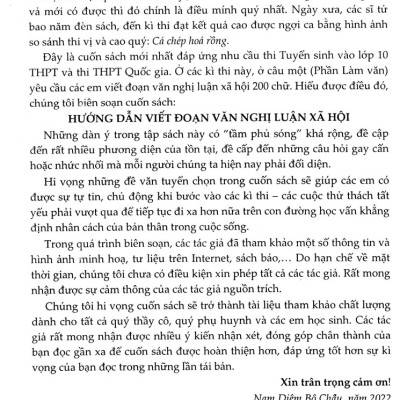 HƯỚNG DẪN VIẾT ĐOẠN VĂN NGHỊ LUẬN XÃ HỘI (THEO ĐỊNH HƯỚNG ĐỀ THI MỚI CỦA BỘ GĐ-ĐT) (DÙNG CHUNG CHO THCS & THPT)_KV