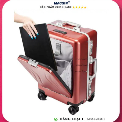 Vali cao cấp Macsim Aksen hàng loại 1 MSAK7034H cỡ 20 inch- màu đỏ