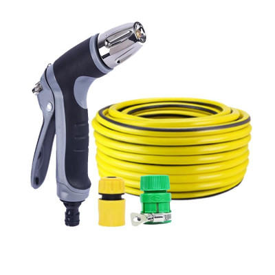 Tưới cây rửa xe Bộ dây và vòi xịt tăng áp lực nước 300% loại 30m cút nhựa,nối nhựa 206817