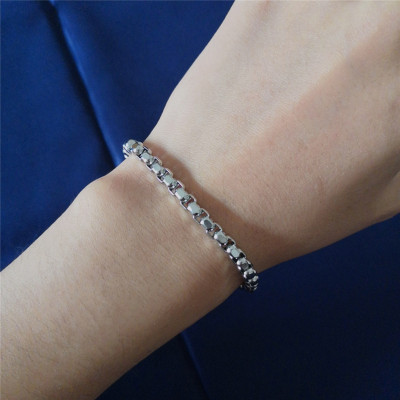 Lắc tay titan hợp kim không gỉ cá tính unisex chữ thập