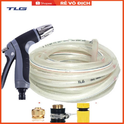 Bộ dây và vòi xịt rửa xe tưới cây tăng áp 3-5m(cút nhựa nối đồng nhựa) 206817