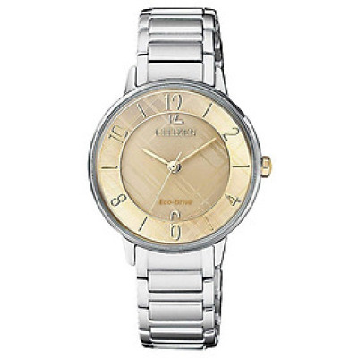 Đồng Hồ Nữ Citizen Dây Thép Không Gỉ EM0526-88X - Mặt Vàng