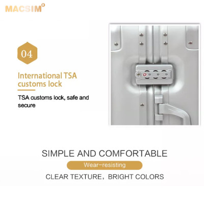  [XẢ KHO GIÁ SỐC – GIẢM 50%]  Vali hợp kim nhôm nguyên khối Macsim MS1313 24inches – lỗi cực nhỏ về sơn gần logo