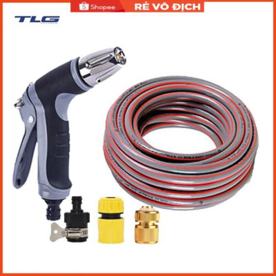 Bộ dây và vòi xịt rửa xe tưới cây tăng áp 15M(cút đồng nối 713-1) 206817