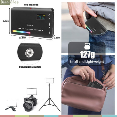 Luxceo W140 RGB - Đèn LED Hỗ Trợ 20 Hiệu Ứng Cho Quay Phim, Chụp Hình, Youtube, Tik tok- Hàng chính hãng