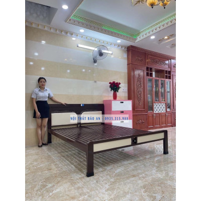 GIƯỜNG SẮT HỘP VUÔNG CHẮC CHẮN ĐỦ SIZE 1M6X2M BAO SHIP - RÁP TẠI NHÀ KV HCM