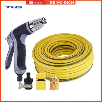 Bộ dây và vòi xịt rửa xe tưới cây tăng áp 15M(cút đồng nối 713-1) 206817
