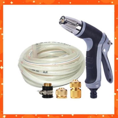 Vòi phun xịt rửa xe, tưới cây chuyên nghiệp 15m 206817 (cút đồng nối đồng) 
