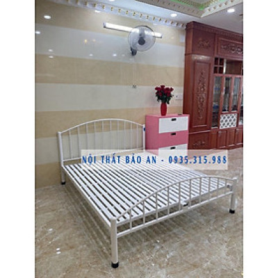 Giường sắt mỹ nghệ BẢO AN 1m4x2m
