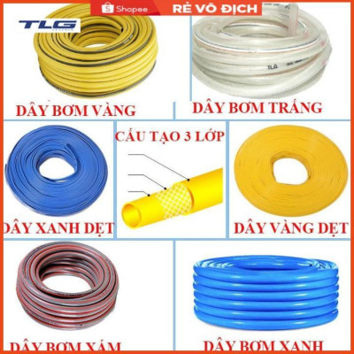 Bộ dây và vòi xịt  tăng áp rửa xe tưới cây 15M (cút đồng nối nhựa đen) 206817