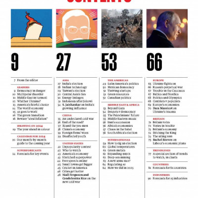 Tạp chí tiếng Anh - The World Ahead 2024 mới nhất - The Economist