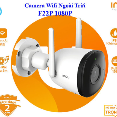 Camera Wifi Ngoài Trời IMOU F22P, F22FP 2MP Chống Nước, Có Mic Thu Âm - Hàng chính hãng