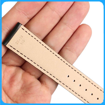 Dây Da Đồng Hồ ZRC Pháp Dòng MIAMI Da Bê Màu Đen Vân Trơn Cỡ 20mm