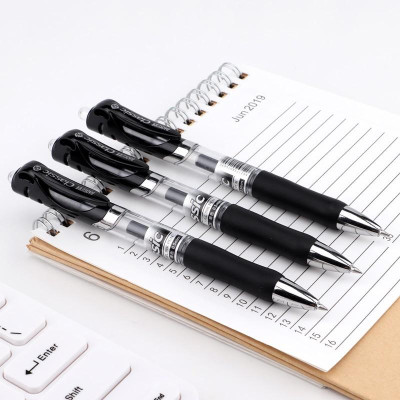 Bút bi bấm  đầu 3 màu -12 cây /hộp bút gel BAOKE/B35