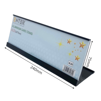 Bảng thông tin để bàn nhôm Enter AL33 240x75mm, Biển chức danh, Bảng tên để bàn, Kệ chức vụ