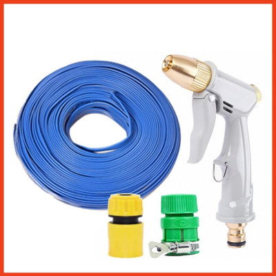 Rửa xe tưới cây Bộ dây và vòi xịt tăng áp lực nước 300% loại 25m cút nhựa,nối nhựa 206846
