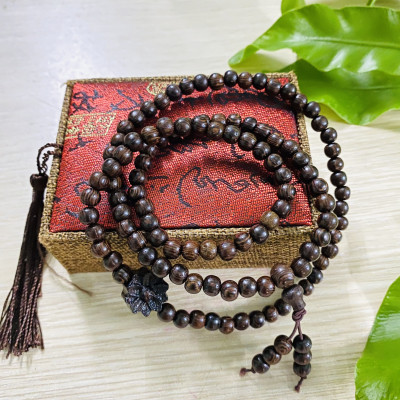 Vòng Tay Trầm Hương 108 Hạt Tròn 8 Ly 6 Ly Full Hộp Đẹp - Chính Hãng