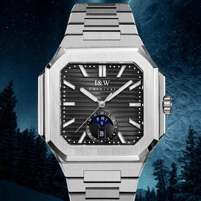 Đồng Hồ Nam I&W Carnival 55876G1 Chính Hãng Full Box Chống Nước Kính Chống Xước Dây Thép 316L BH 60T