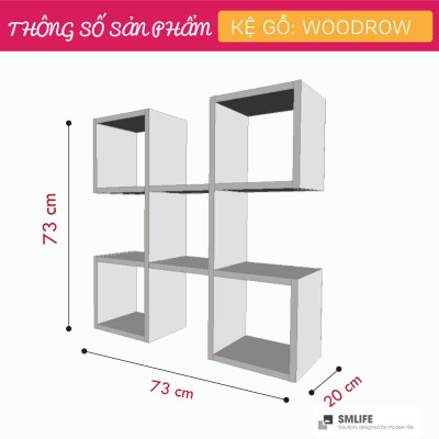 Kệ gỗ trang trí đa năng SMLIFE Woodrow