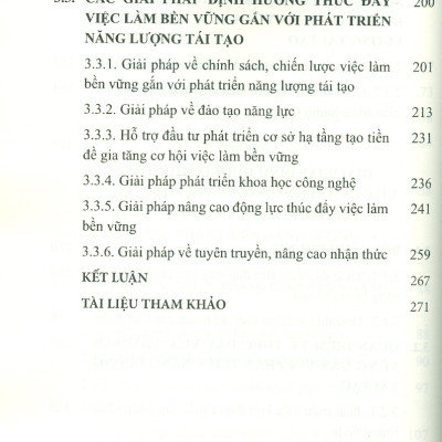 Việc Làm Bền Vững Gắn Với Việc Phát Triển Năng Lượng Tái Tạo (Nghiên Cứu Trường Hợp Tại Tỉnh Ninh Thuận) - TS. Trần Thị Tuyết chủ biên