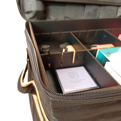 Cốp túi đựng mỹ phẩm đa năng, đồ trang điểm, đồ dùng cá nhân mang đi du lịch, đi làm có nhiều ngăn chia size 40x30x14 cm 