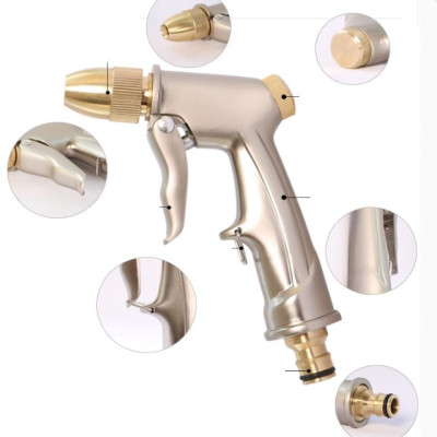 Bộ dây vòi xịt nước rửa xe, tưới cây . tăng áp 3 lần, loại 15m 206701-1 đầu đồng,cút+tặng mở chai