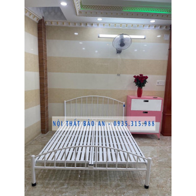 Giường sắt mỹ nghệ BẢO AN 1m4x2m