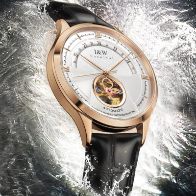 Đồng Hồ Nam I&W Carnival 525G1 Chính Hãng Full Box Chống Nước Kính Chống Xước Dây Da Cao Cấp BH 24T (Máy Cơ Tự Động)