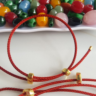 Dây thun Đỏ dẻo phối vòng tay hạt lu thống Size dây đỏ 2mm Nữ đã có hạt lu thống thì đây chính là sợi dây thun phối với hạt lu thống đeo xinh ạ