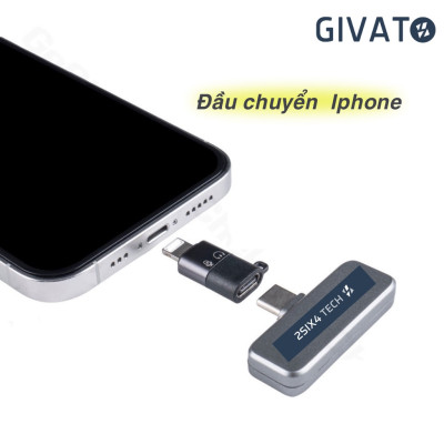 Đầu chuyển đổi Cho Micro Thu Âm Không Dây từ Type C sang Lightningg (i.phone) type c sang ios Jack Dây KHÔNG DÙNG CHO TAI NGHE - Hàng Nhập Khẩu