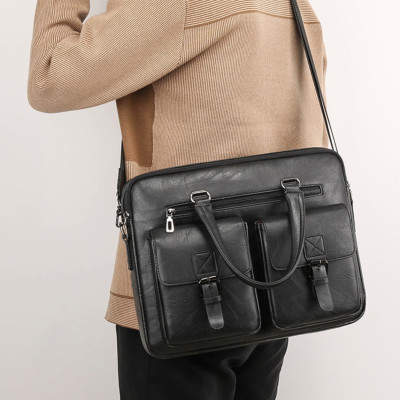 Túi xách da chống sốc laptop surface, túi công sở nam nữ cặp đựng laptop có dây đeo chéo