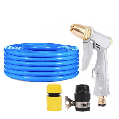 Bộ dây và vòi xịt rửa xe tưới cây tăng áp 15M (cút nhựa nối nhựa đen 713-2) 206846