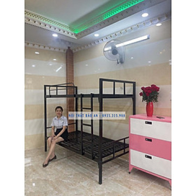Giường sắt tầng trụ vuông - kích thước 0.8mx0.8m - hình chụp thật - Nội Thất Bảo An