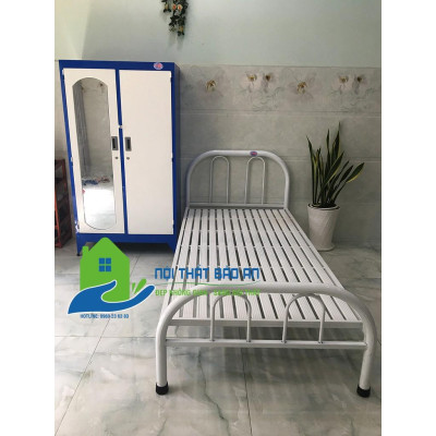 Giường sắt mỹ nghệ nhiều kích thước từ 1m đến 1m8 mẫu 03 - Bảo An