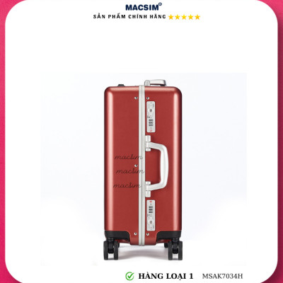 Vali cao cấp Macsim Aksen hàng loại 1 MSAK7034H cỡ 20 inch- màu đỏ