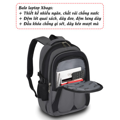 Balo Laptop Xbags Xb 2004, Balo Thời Trang Chống Nước,Bền Màu Đựng Được Laptop 15.6 inch Cá Tính