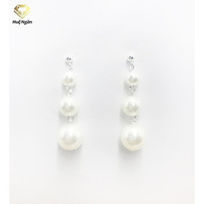 Bông tai bạc Ý 925 Huệ Ngân - Chuỗi hạt xinh xắn RYE141045