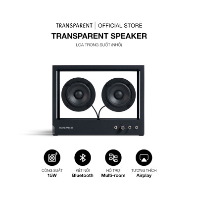 Loa Trong Suốt - Small Transparent Speaker - Nhỏ - Màu Đen - Hàng Chính Hãng