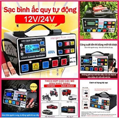 BỘ SẠC BÌNH ẮC QUY 400A SẠC 12V-24V CHỐNG NGƯỢC CHỐNG CHẬP KHỬ SUPAT PHỤC HỒI BÌNH ẮC QUY 