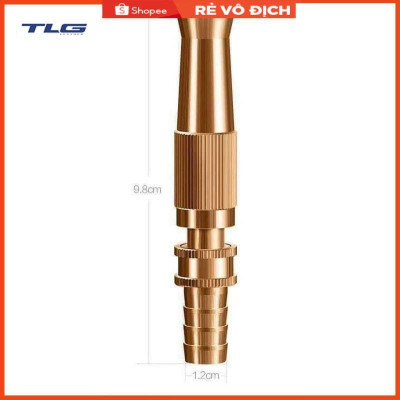Đầu vòi xịt tăng áp mini Đầu vòi tăng áp đa năng bằng đồng tưới cây rửa xe cực mạnh 206587 tặng đai
