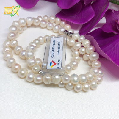 Bộ Trang Sức Ngọc Trai Thiên Nhiên Màu Trắng - BNTT021