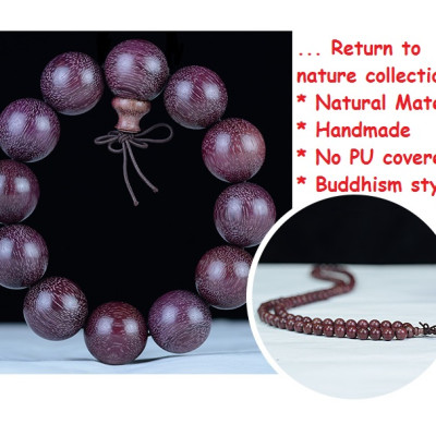 Combo Vòng đeo tay phong thủy, Gỗ Violet Tím Brazil, Mang lại may mắn, tài lộc, Kèm hộp đựng lót Nhung Gấm.