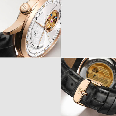 Đồng Hồ Nam I&W Carnival 525G1 Chính Hãng Full Box Chống Nước Kính Chống Xước Dây Da Cao Cấp BH 24T (Máy Cơ Tự Động)