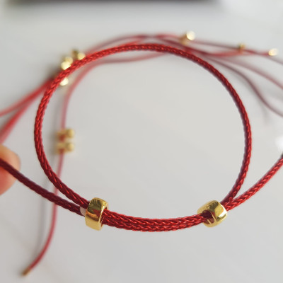 Dây thun Đỏ dẻo phối vòng tay hạt lu thống Size dây đỏ 2mm Nữ đã có hạt lu thống thì đây chính là sợi dây thun phối với hạt lu thống đeo xinh ạ