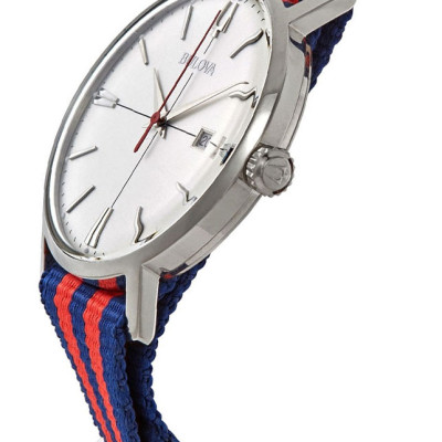 Đồng Hồ Nam Bulova Dây Vải Nato 96B314 - Mặt Trắng