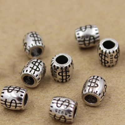 Combo 6 cái charm bạc túi tiền xỏ ngang - Ngọc Quý Gemstones