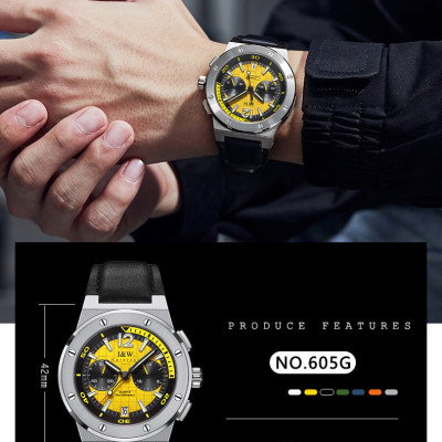 Đồng hồ nam chính hãng IW CARNIVAL IW605G-3 Kính sapphire ,chống xước ,Chống nước 30m ,Bảo hành 24 tháng,Máy điện tử(Pin),dây da cao cấp, thiết kế đơn giản dễ đeo