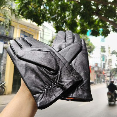 Găng tay nam da dê cao cấp - BHY8101 Bao tay nam lái xe, Găng tay mùa đông. Lót lông mềm mại, dễ chịu khi đeo.