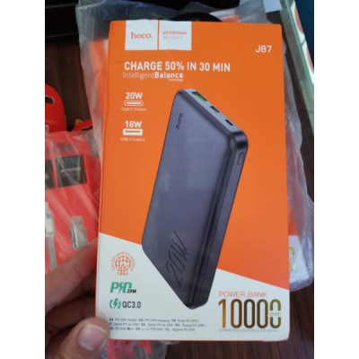 Pin dự phòng sạc nhanh 10.000mah hoco J87 QC 3.0 và PD 20w,cổng sạc type-c sạc đảo chiều(HÀNG CHÍNH HÃNG)