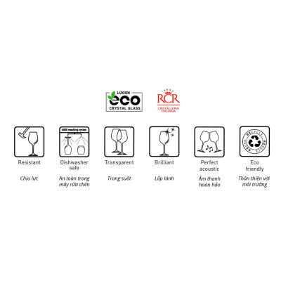 Bộ 6 Ly Shot Thuỷ Tinh Pha Lê RCR - Timeless Liqueur Tumblers 80ml